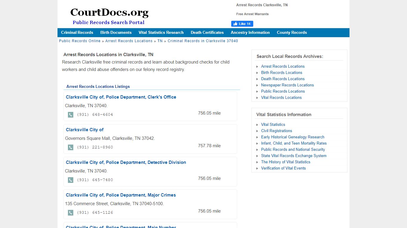 Arrest Records Clarksville, TN - Free Arrest Warrants